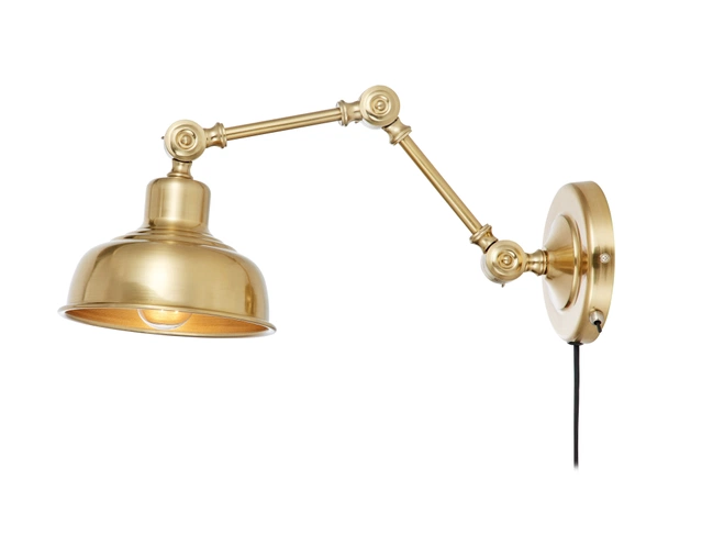 Grimstad vegglampe 16cm messing