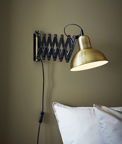 Riggs vegglampe 18,5cm messing