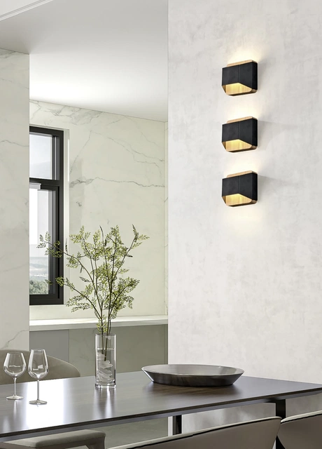 Arino LED vegglampe 12cm sort