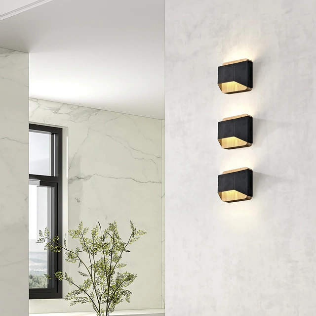 Arino LED vegglampe 12cm sort
