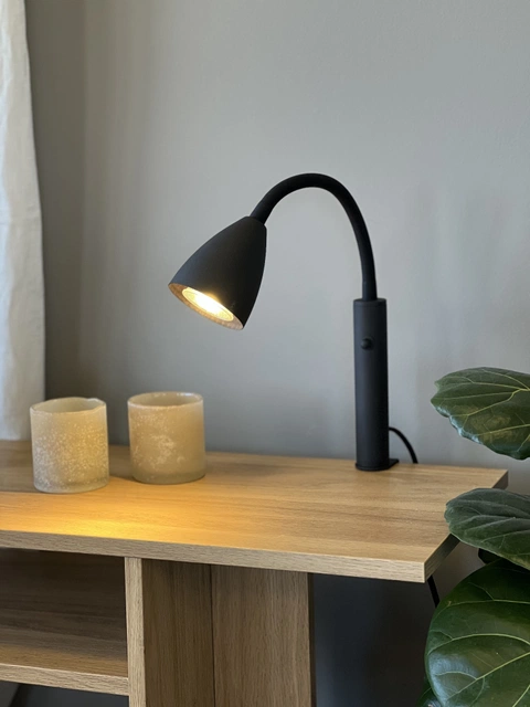Lina leselampe til sengegavl 40,8cm sort