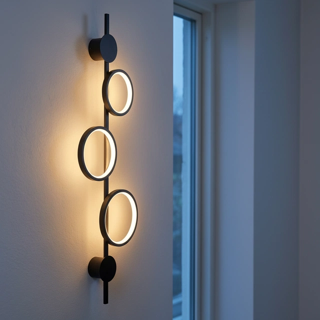 Alias Circle LED vegglampe 107cm sort