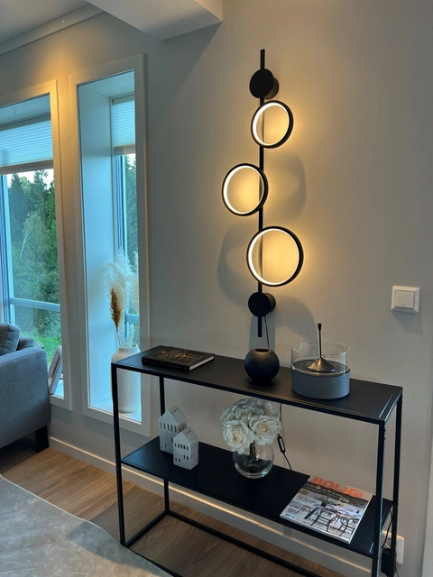Alias Circle LED vegglampe 107cm sort