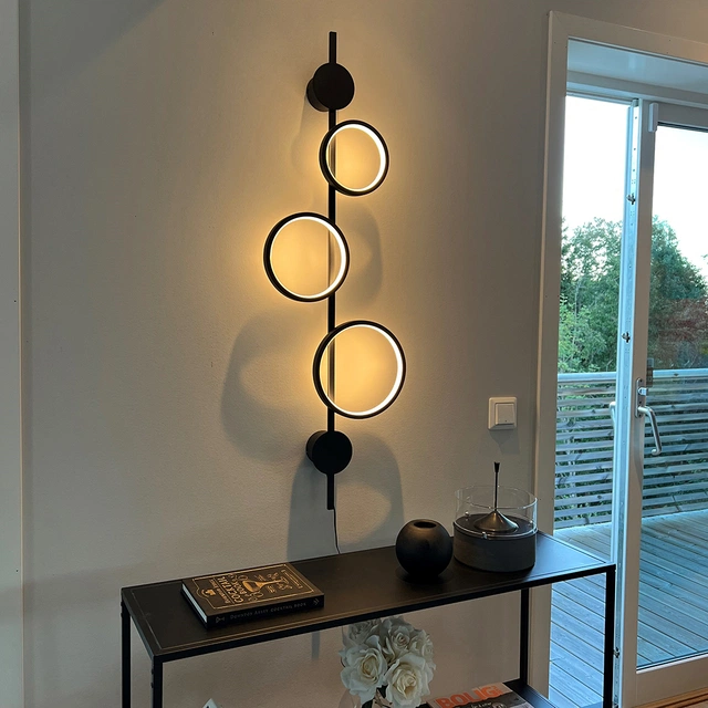 Alias Circle LED vegglampe 107cm sort