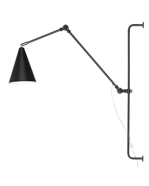 Yukon vegglampe lang 78cm sort