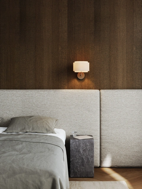 Takai vegglampe 25cm beige