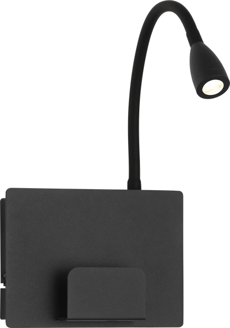 Farris LED leselampe vegg 35cm sort