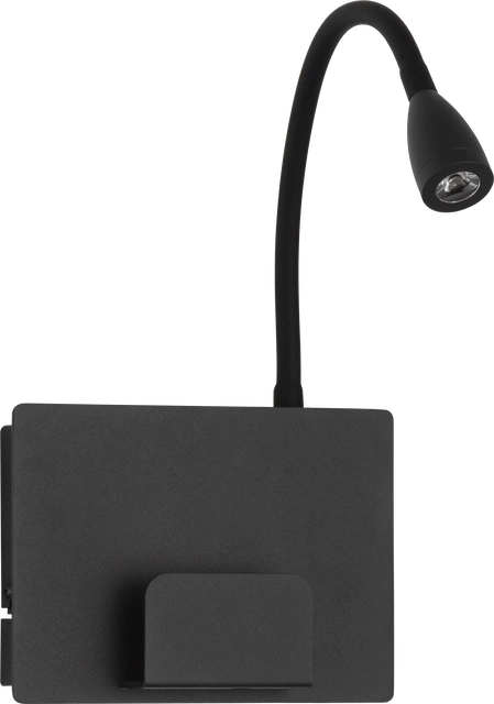 Farris LED leselampe vegg 35cm sort