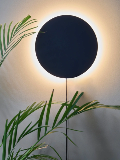 Liza sirkel LED vegglampe 30cm sort