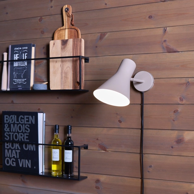 Odense leselampe vegg 18,5cm beige