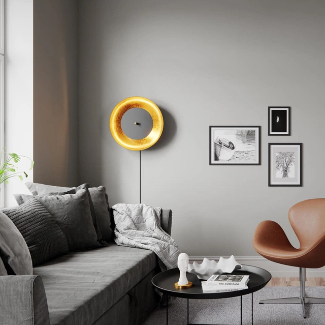 Shelby vegglampe 50cm sort