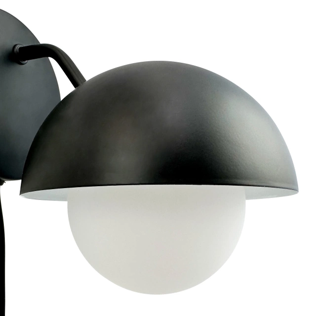 Rose vegglampe sort