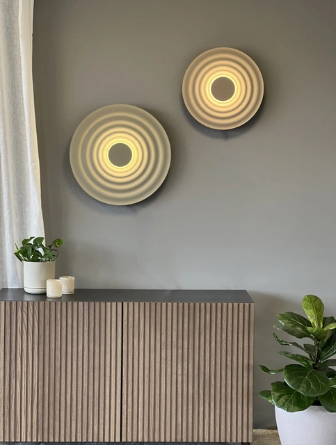 Lude LED vegglampe 40cm rosa