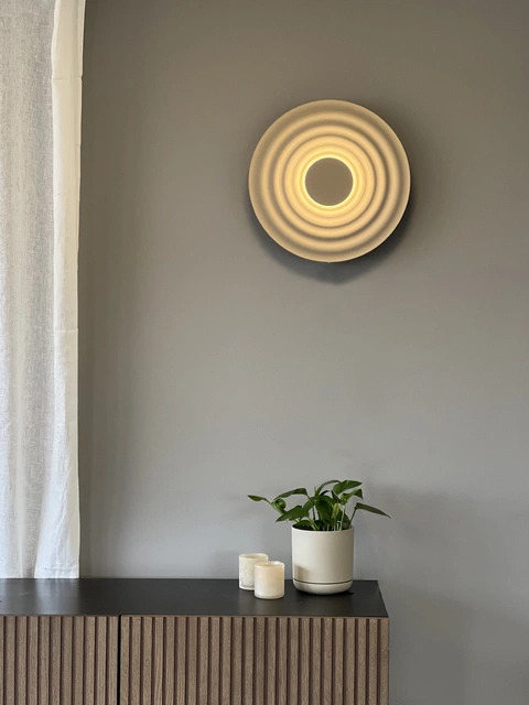 Lude LED vegglampe 40cm rosa
