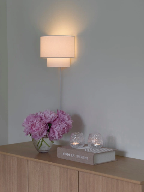 Trysil vegglampe 20cm beige