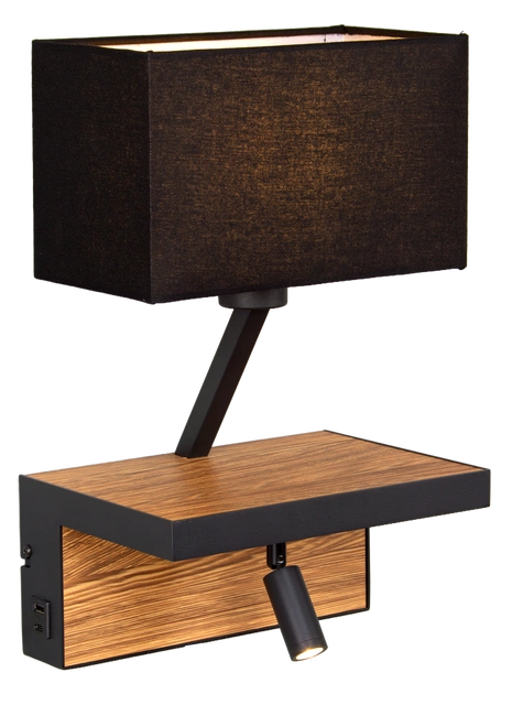 Arve vegglampe 40cm brun