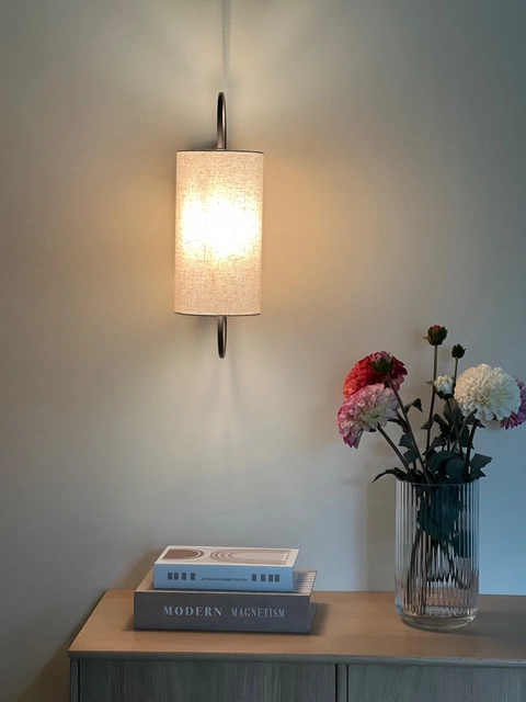Loop vegglampe 48cm brun