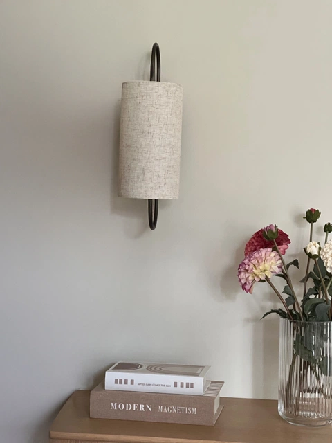 Loop vegglampe 48cm brun