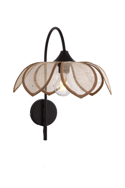 Luftig Lotus vegglampe 41cm natur