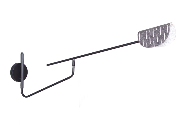 Lunar Arc vegglampe 30,5cm sort
