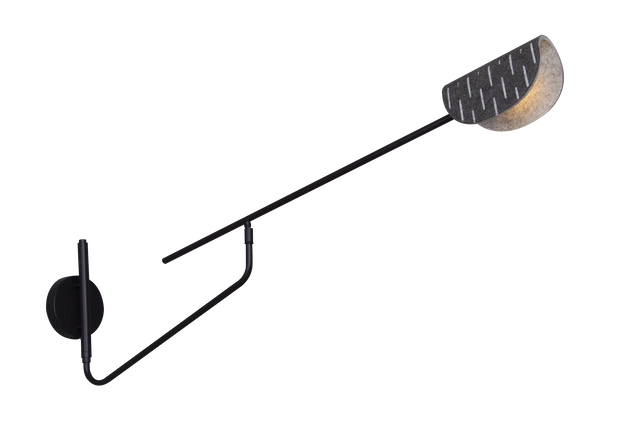 Lunar Arc vegglampe 30,5cm sort