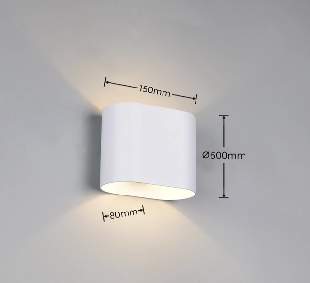 Alani vegglampe 12cm hvit