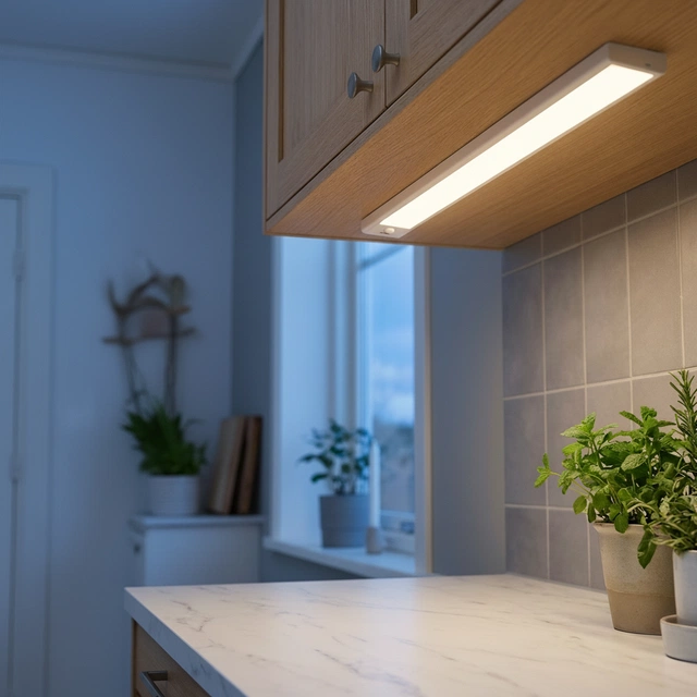 Easy LED oppladbar armatur benkbelysning 40cm hvit