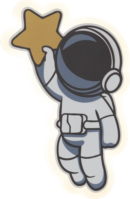 Astronaut LED vegglampe 24cm hvit