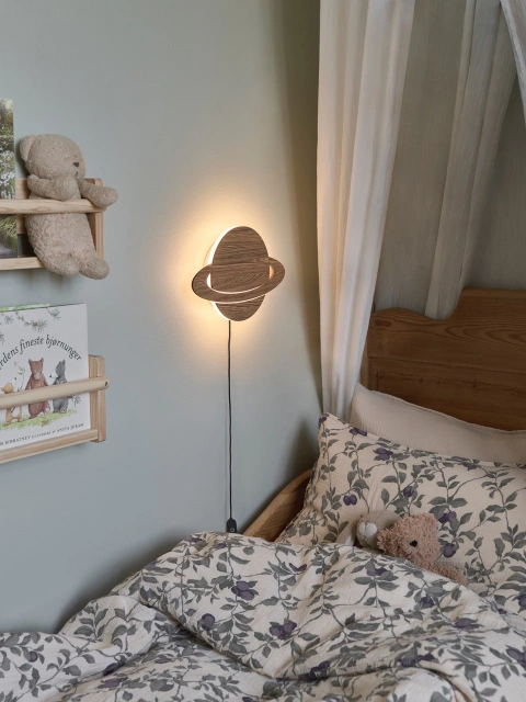 Saturna LED vegglampe 20cm brun