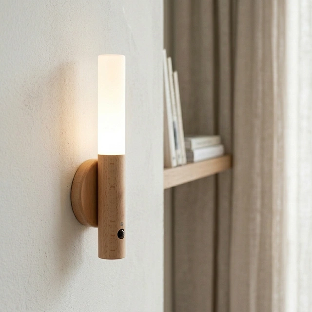 Hedda LED oppladbar vegglampe 18cm natur