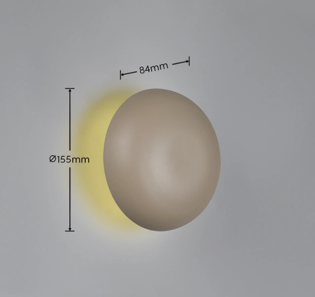 Davey LED oppladbar vegglampe 16cm beige