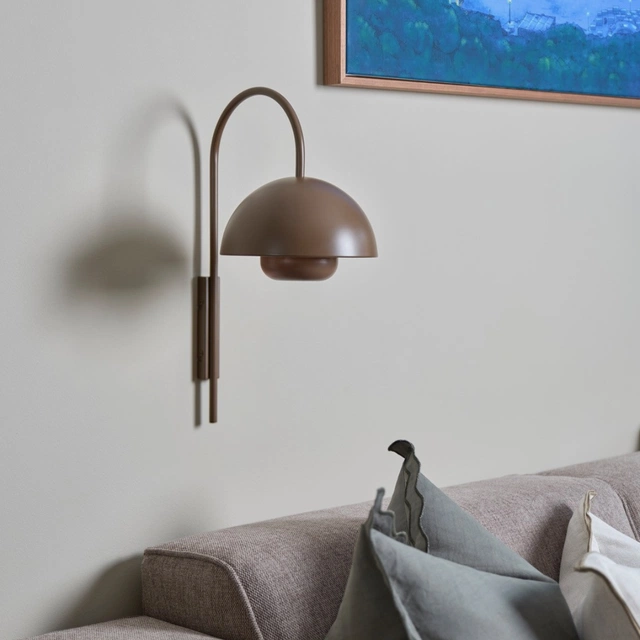 Myla LED oppladbar vegglampe 45cm brun