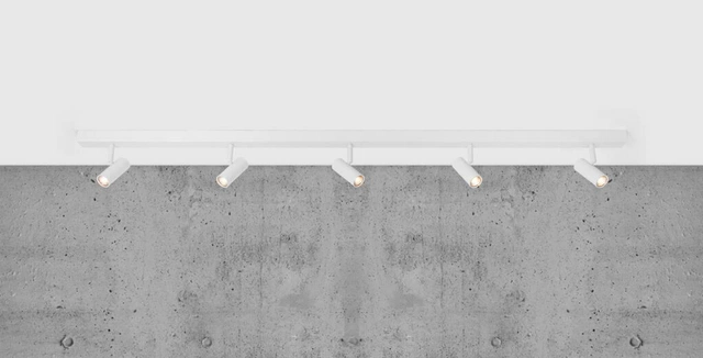 Omari LED skinne 5lys 118,5cm hvit
