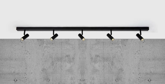 Omari LED skinne 5lys 118,5cm sort