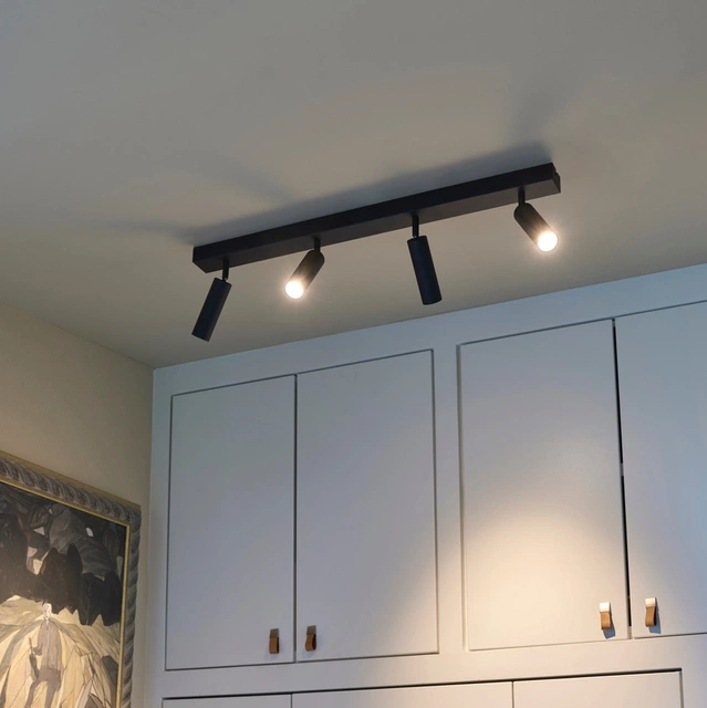 Bino LED skinne 4lys 80cm sort