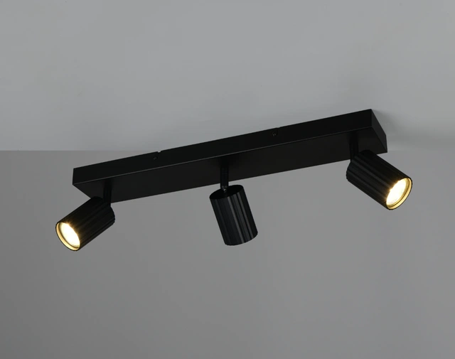Soka skinne 3lys 50cm sort