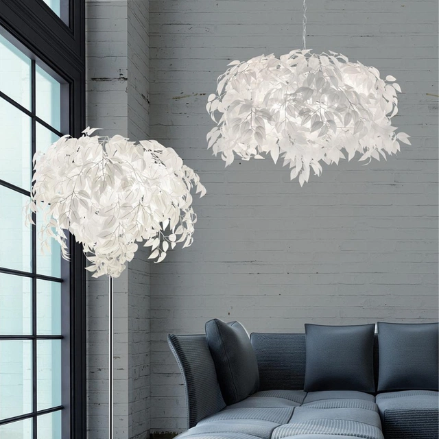 Leavy taklampe 70cm hvit