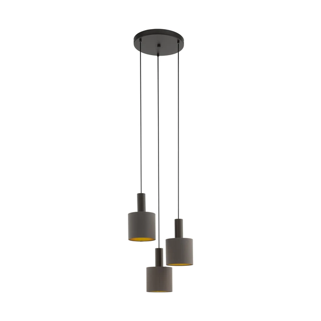 Concessa taklampe rondell 3lys 42cm brun