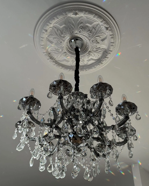 Hawk taklampe lysekrone 9lys 75cm krystall