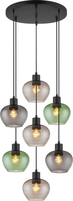 Kelly colorful taklampe rondell 7lys 59cm flerfarget