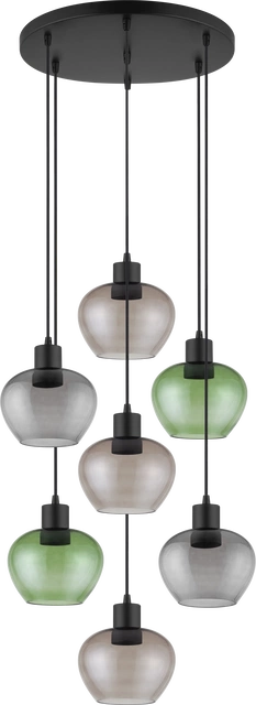 Kelly colorful taklampe rondell 7lys 59cm flerfarget