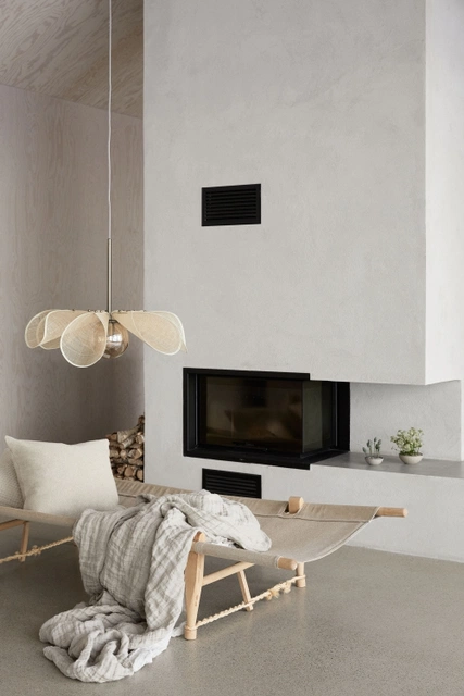 Styrka taklampe 63cm natur