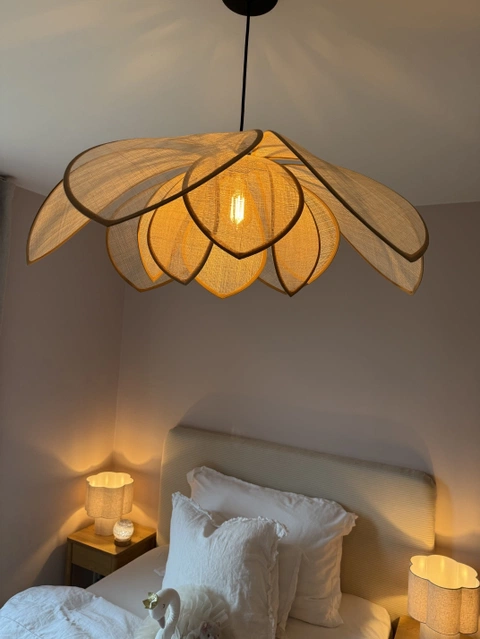 Luftig Lotus taklampe 80cm natur