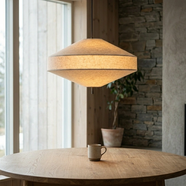 Luxe taklampe 65cm beige
