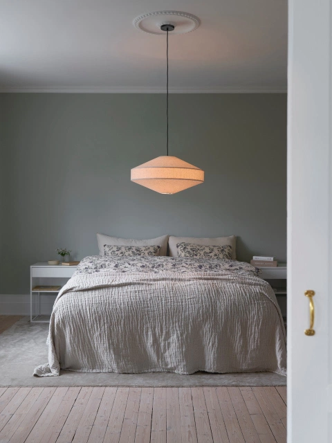 Luxe taklampe 65cm beige