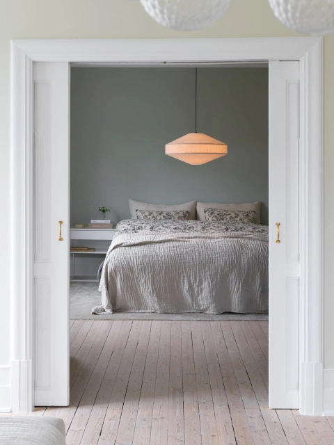 Luxe taklampe 65cm beige