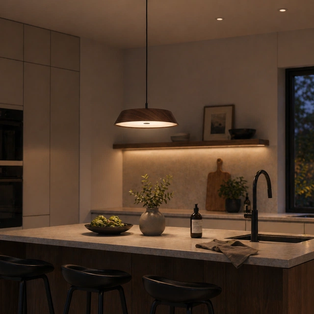 Lustro taklampe 33cm brun