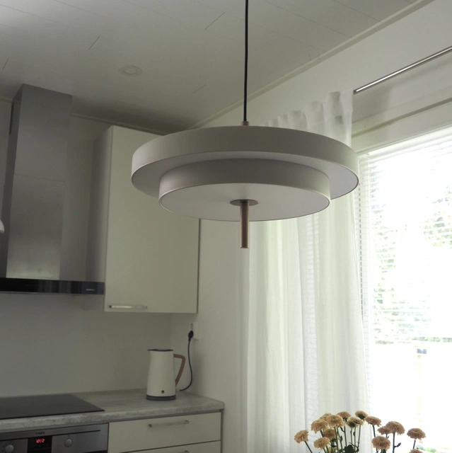 Keaton LED taklampe 40cm grå