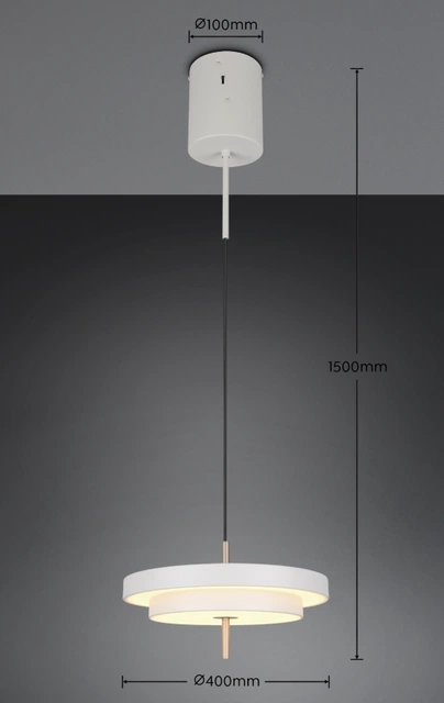 Keaton LED taklampe 40cm grå