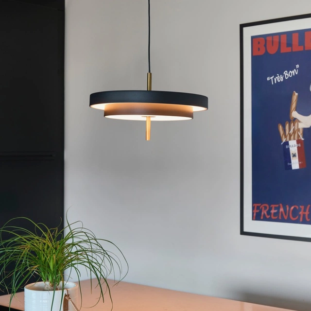 Keaton LED taklampe 40cm sort